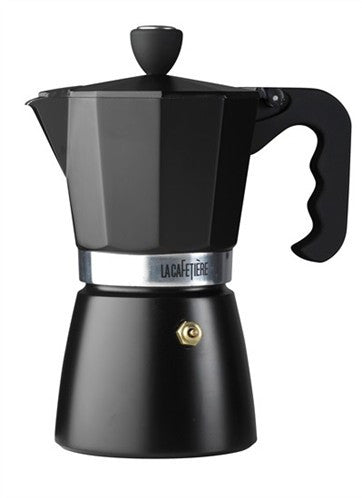 Espresso kande, 3 cup, Black & Steel - La Cafetière