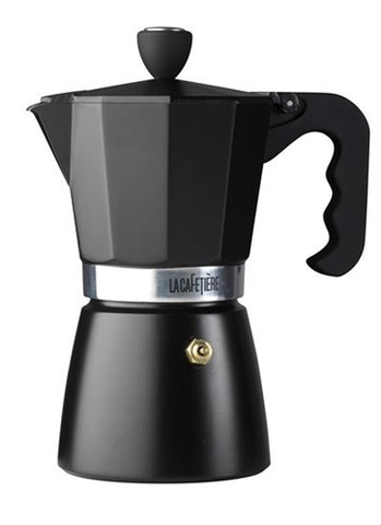 Espresso kande, 3 cup, Black & Steel - La Cafetière