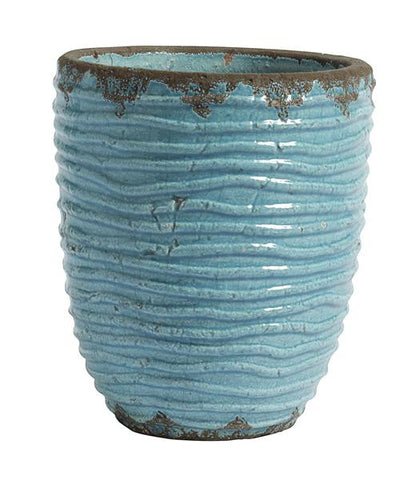 Good Mood keramik potte, Turkis og Hvid - Nordal