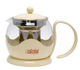 Tekande/ Le Teapot 660 ml Cream og Turkis - La Cafetière